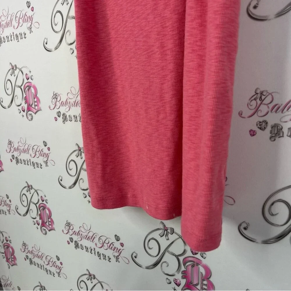 Rachel Zoe tank top mock neck high neck pink orange ribbed Coral Tank Top - Picture 4 of 7